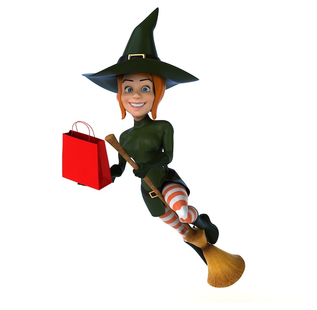 Sexy witch 3D Illustration