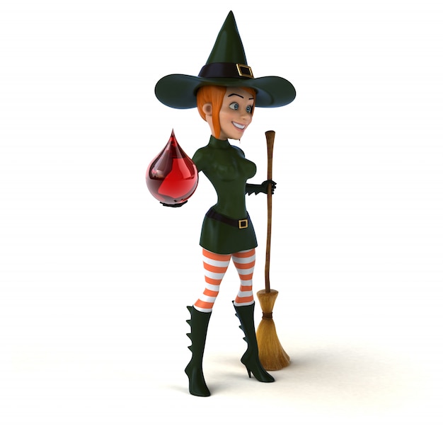 Sexy witch - 3D Illustration