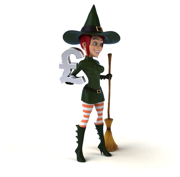 Sexy witch - 3D Illustration