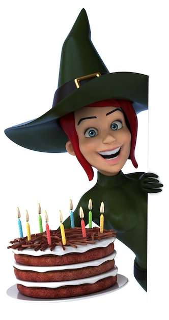 Sexy witch - 3D Illustration