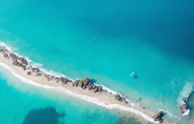 Seychellen Grand Anse Beach luchtfoto Drone-foto zee gezien