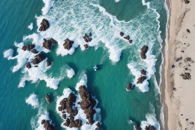 Seychellen Grand Anse Beach luchtfoto Drone-foto zee gezien