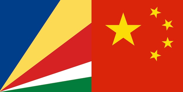 Seychelles and China flag countries