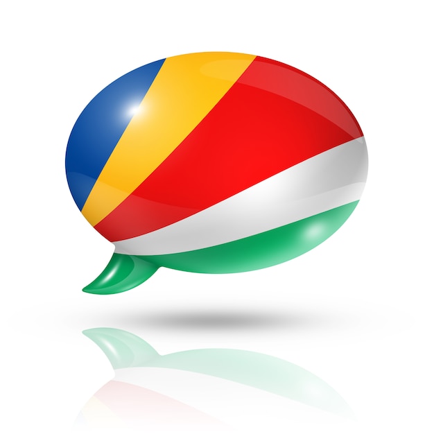 Seychelles flag speech bubble