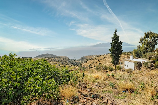 Sfentouri dorp op het eiland Aegina in Griekenland