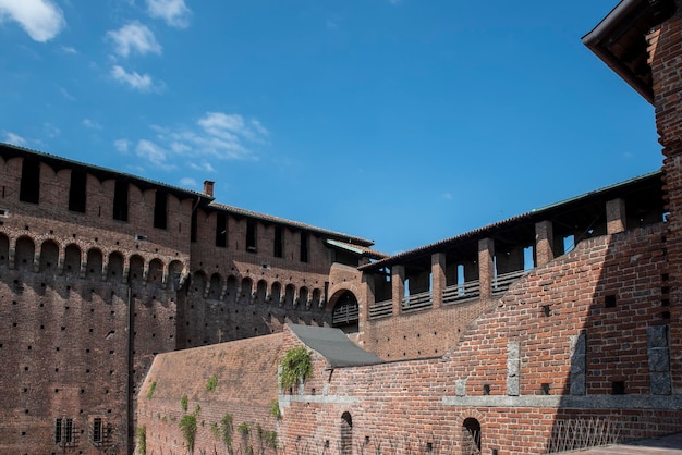 The Sforza Castle Castello Sforzesco in Milan Italy