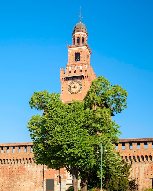 Sforza castle in the city of milan