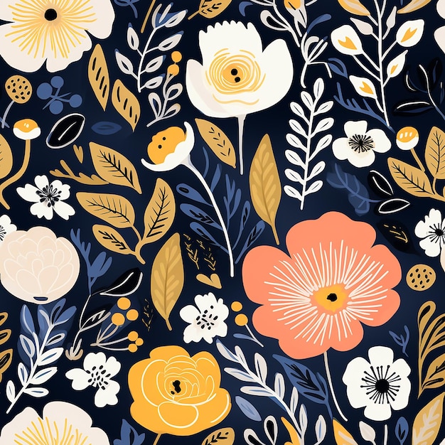shabby_chic_floral_pattern_by_Henri_Matisse