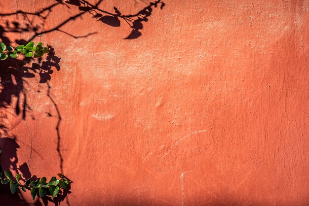 Shabby red wall