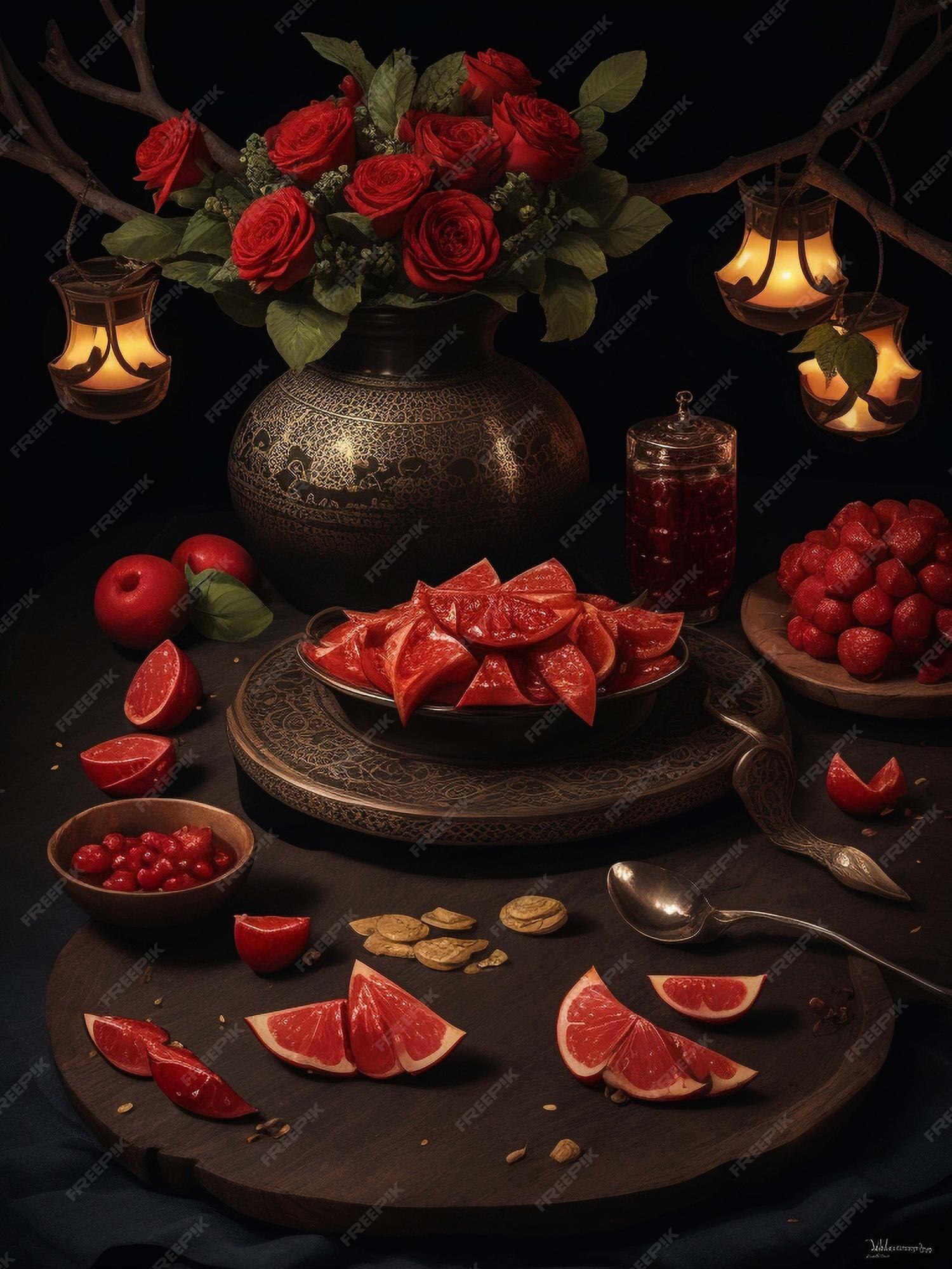 Premium AI Image Shabe Yalda is an Iranian festival celebrated on the