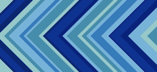 Shades of ocean blue colors geometric arrows art background