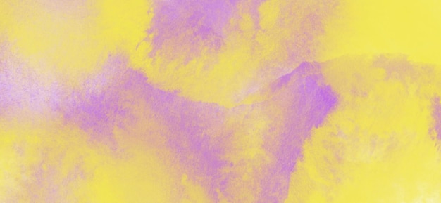 Shades of purple yellow water colors blobs background