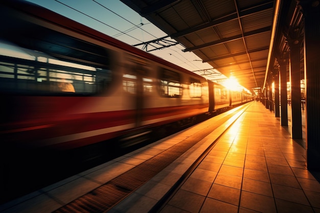 Shadow Express Dramatisch vertrek van een hogesnelheidstrein