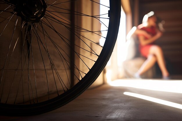 Shadow of a Large Wheel with Twisted Spokes