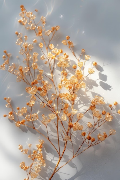 the shadow of the plant is cast by the sun