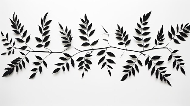 Photo shadow of tree leaves on white wall background silhouette concept