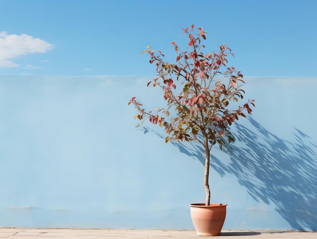 shadow of a tree on a wall