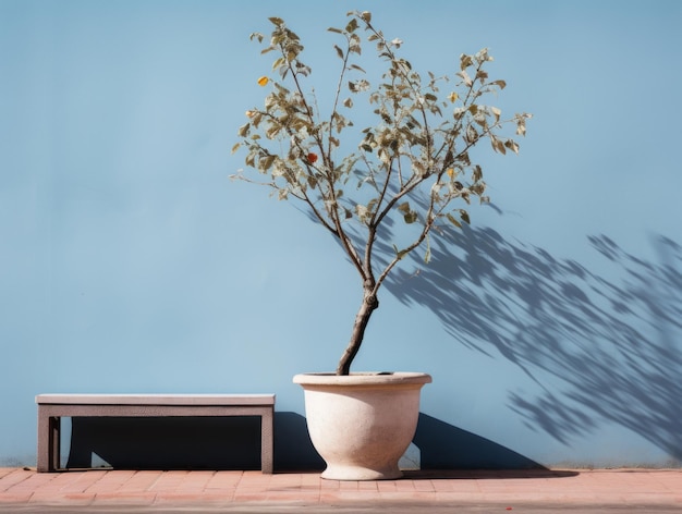 Shadow of a tree on a wall