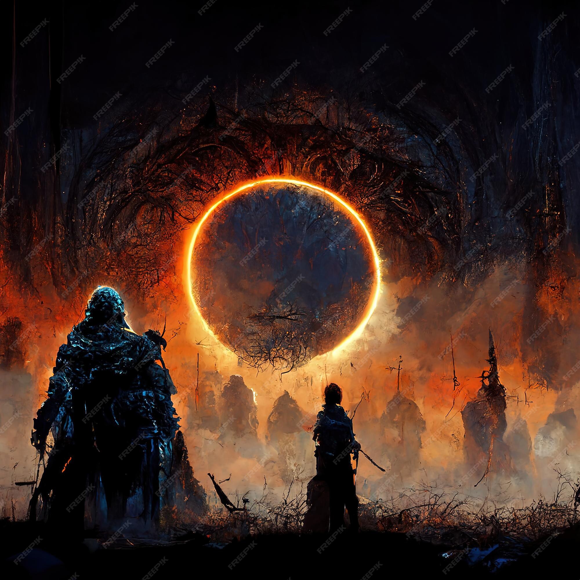 Premium Photo | Shadow of war art background