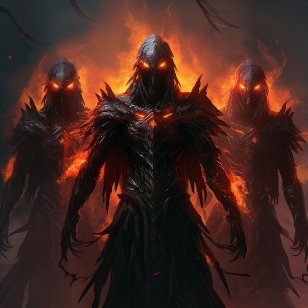 The Shadowborn Legion A Grimdark Mystic Squad A Digital Art Masterpiece in Ultra High Definition