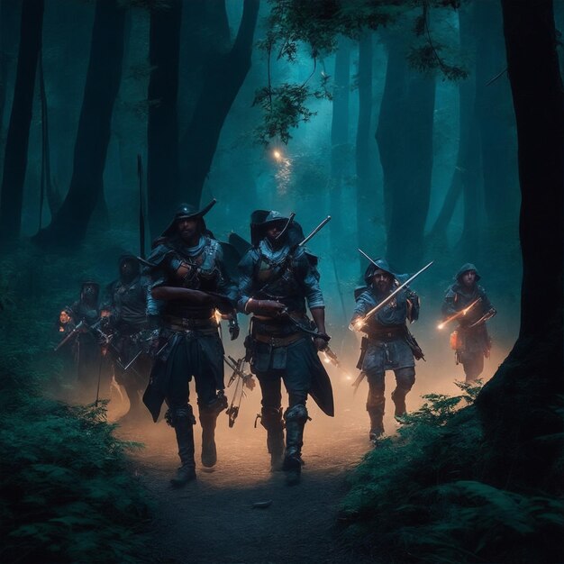 In the Shadows Adventurers Perilous Trek through the Dark Forest