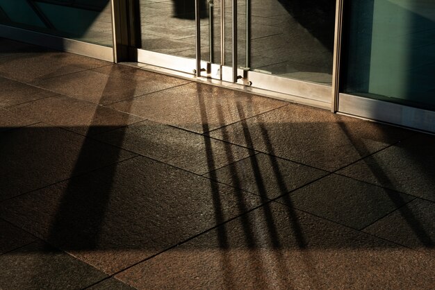 Shadows by the city architecture during the day