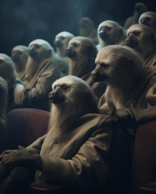 Photo shadows of enigma reimagined traditions in the dark auditoriums of sloth wizards inspired by santi