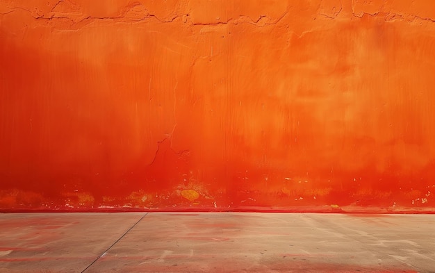 Shadows and light on a vividly orange painted wall