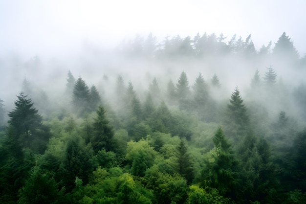 Shadows of Pine Dark Forest Canopy