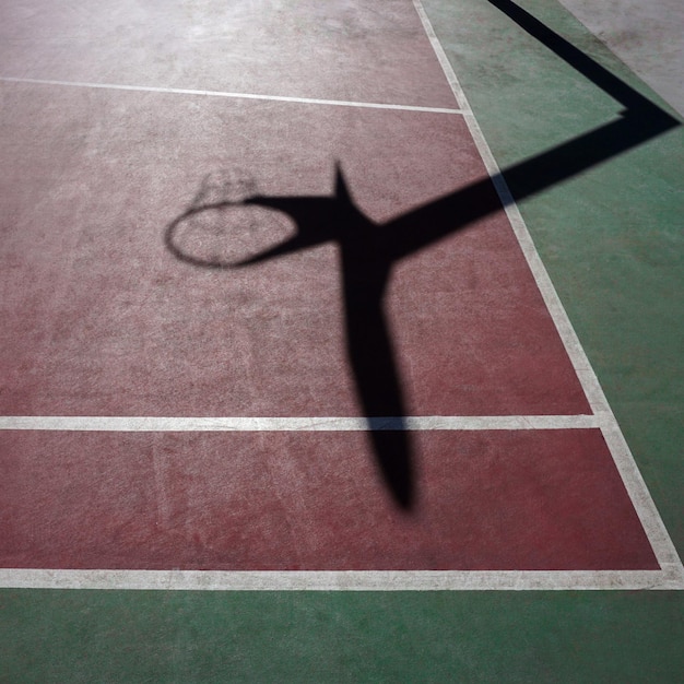 shadows on the street basket court