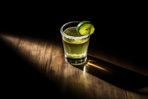 Shadowy Shots Tequila zwarte achtergrond