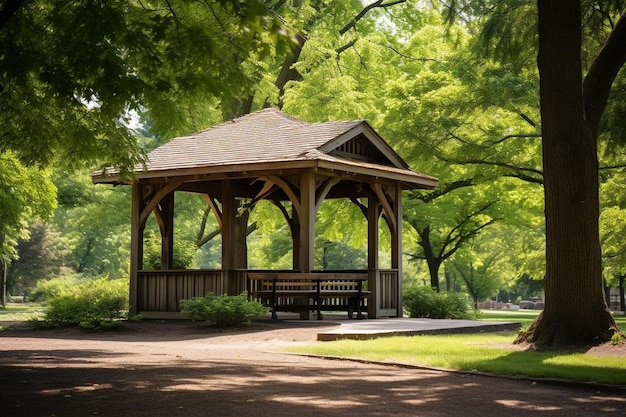 Photo a shady nook in a city park