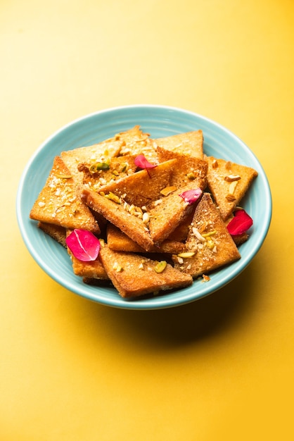 Shahi tukda or tukra also known as double ka meetha is a rich &amp; festive Indian dessert made with bread, ghee, sugar, milk and nuts