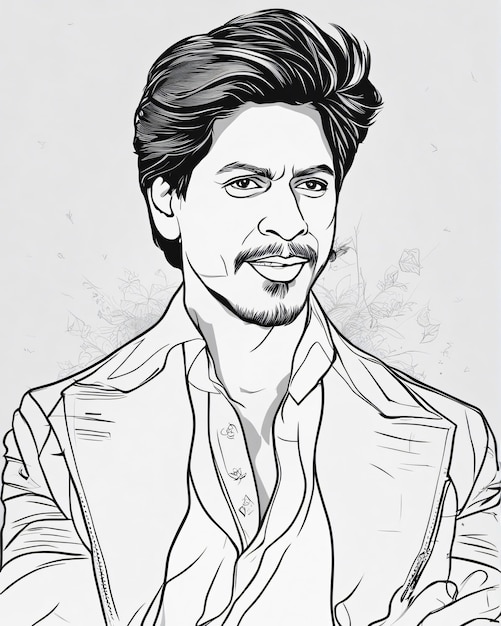 Shahrukh Khan SRK face art drawing