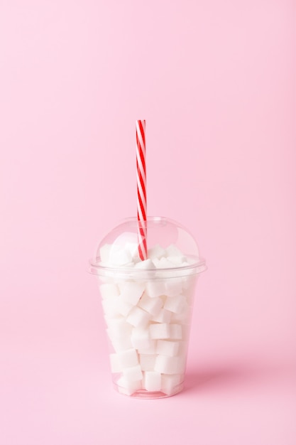 Shake glass full of sugar cubes