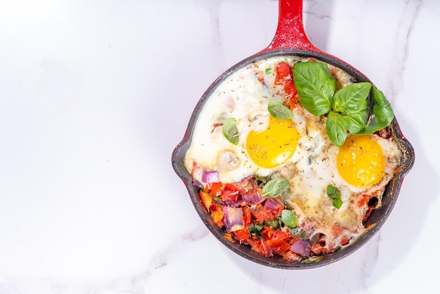 Shakshuka Fried Eggs with Tomato Sauce