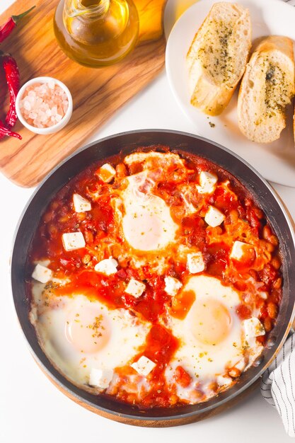 사진 토마토 고추 소스 에 인 달 으로 만든 샤크슈카