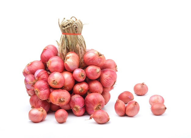 Shallots or Red Onion in a white bowl 18774501 Stock Photo at Vecteezy