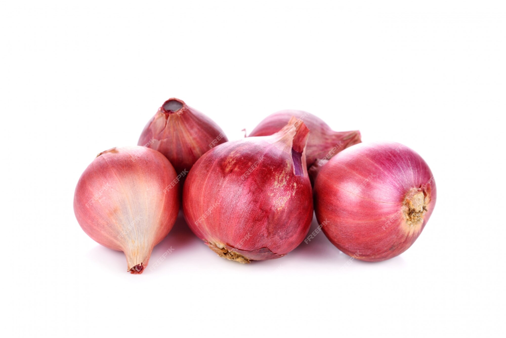 Premium Photo  Red shallots isolated on white background