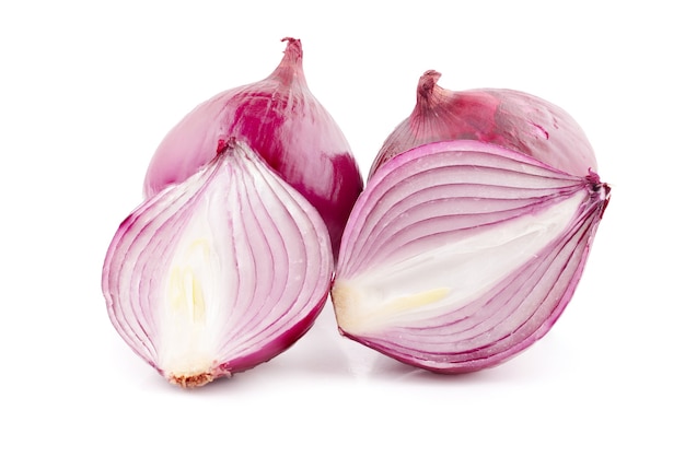 Shallots isolated on white background