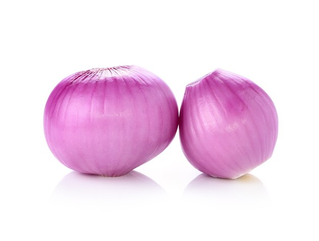 Shallots isolated on white background