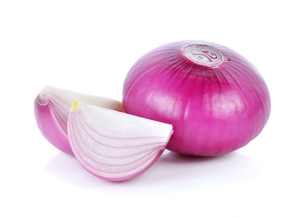 Shallots isolated on white background