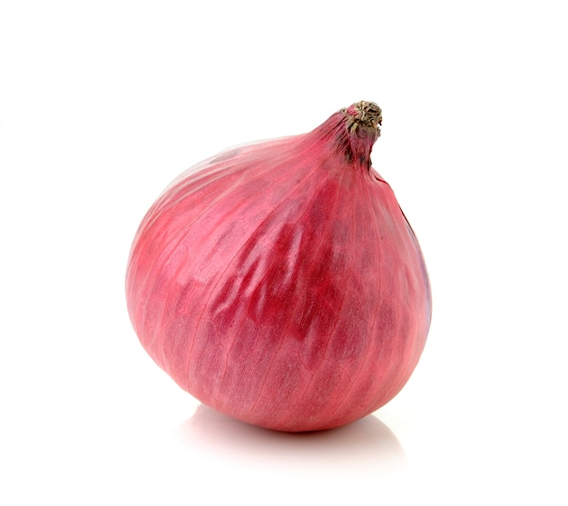 Premium Photo  Red shallots isolated on white background