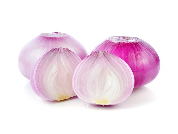 Shallots isolated on white