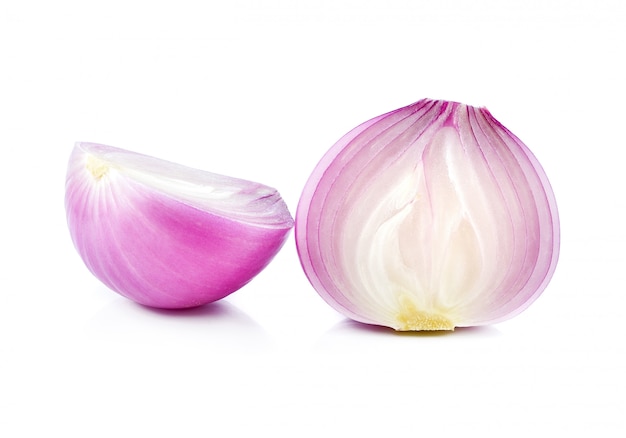 Shallots isolated on white