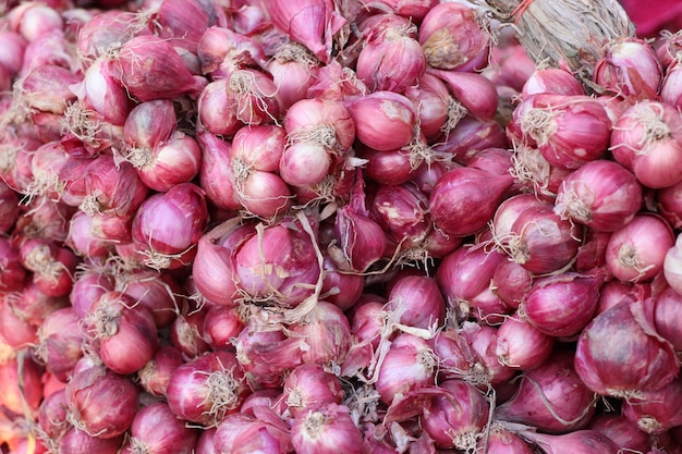 Shallots at the market