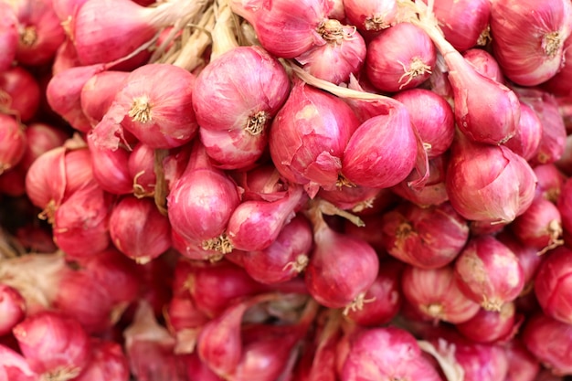 Shallots at the market 