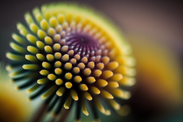 Shallow depth of field abstract macro shot of a flower Natural environment