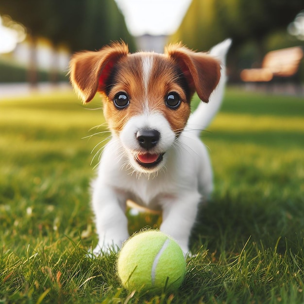 Foto una ripresa verticale di un adorabile cucciolo di golden retriever seduto su un terreno erboso