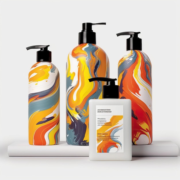 Shampoo Abstract Expressionism art style white back
